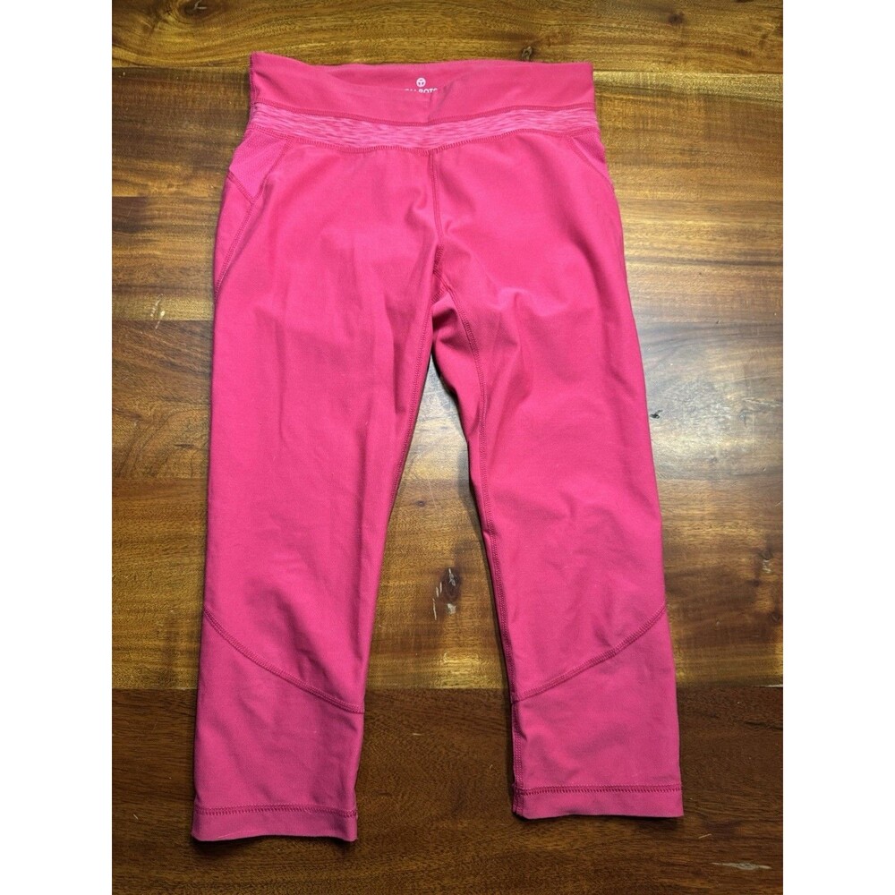 T by Talbots Pink Crop Activewear Leggings Capris Size SP Small Petite Pull On